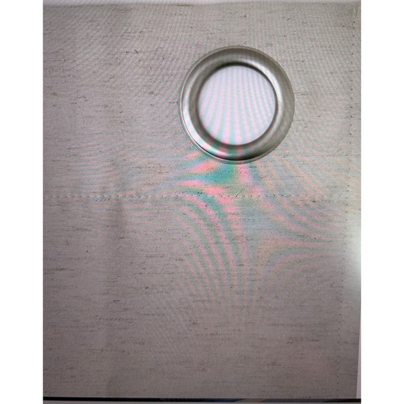 ARCHAEO PEARL LINEN BLEND GROMMET TOP BLACKOUT CURTAINS 4 PANELS 52X84 IN - Picture 5 of 7